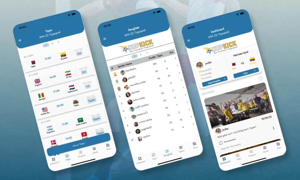 Portfolio CupKick App Overview